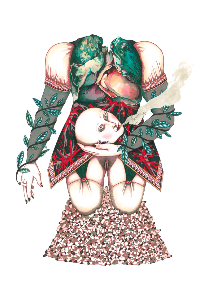 partir en fumée - Illustration du livre La garde-robe. Edition Thierry Magnier_2010